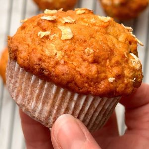 Apple, carrot and banana muffins